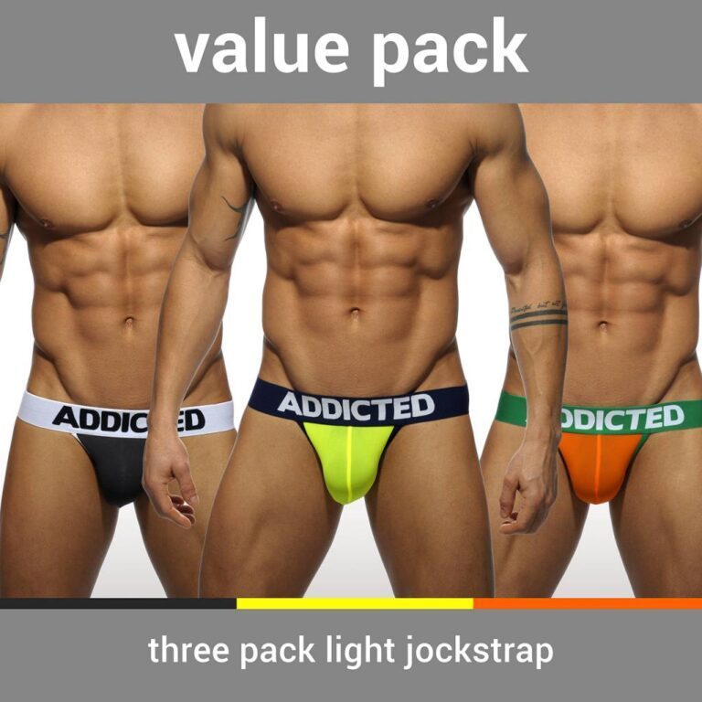 ADDICTED Three Pack Light Jockstrap