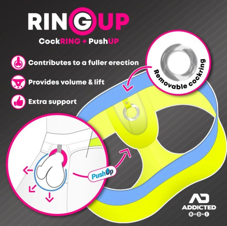 ADDICTED Neon Pink Cockring Swimderwear Brief