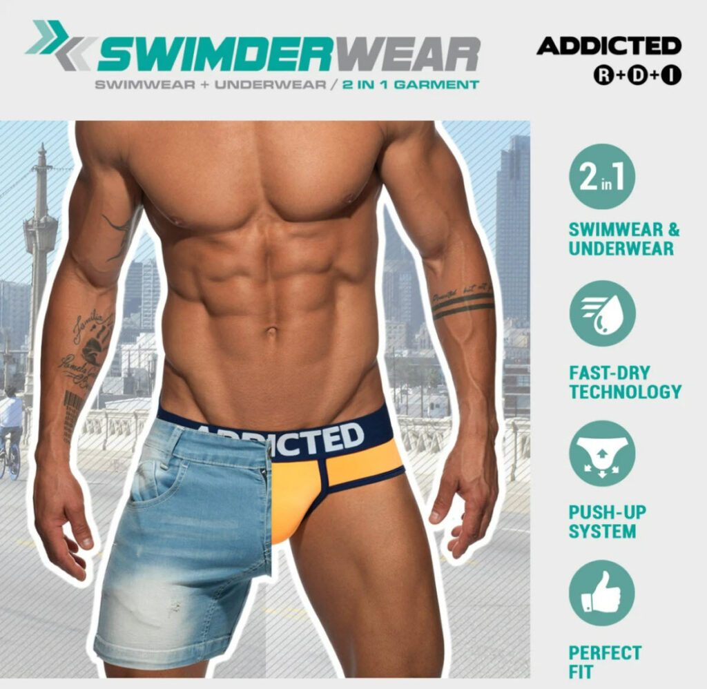 ADDICTED Neon Pink Cockring Swimderwear Brief