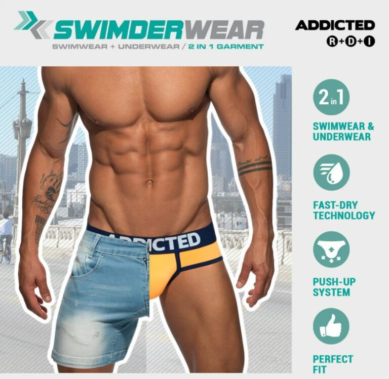 ADDICTED Neon Pink Cockring Swimderwear Brief