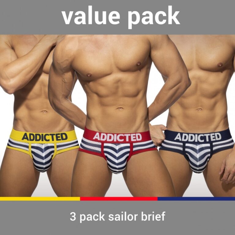 ADDICTED Three Pack Sailor Push up Brief