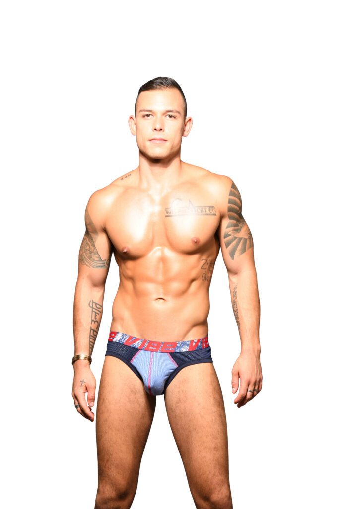 Andrew Christian Vibe Stripe Sports Mesh Brief