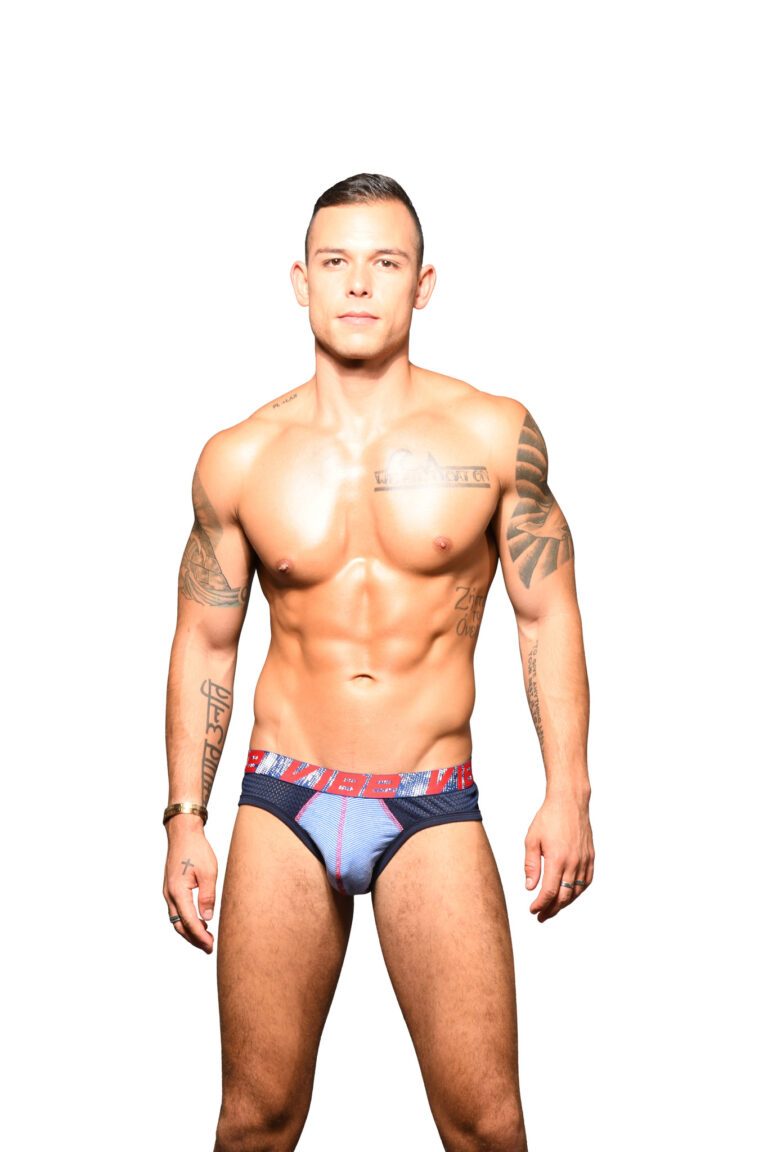 Andrew Christian Vibe Stripe Sports Mesh Brief
